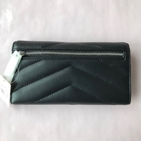 Michael Kors Jet Set Travel LG Trifold Women's Wallet - Black MSRP $328 - Picture 6 of 14